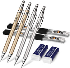 4 Pack Metal Mechanical 0.5Mm, 0.7Mm, Lead Pencil with 30 HB Lead Refills 0.5 &  picture