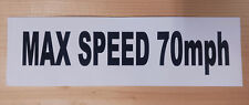 Max Speed 70 MPH for Work Vehicles restricted by regulator 10 x 3 Bumper Sticker picture