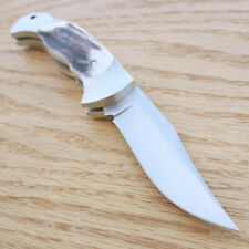 Boker Lockback Folding Knife Bohler N690 Steel Clip Point Blade Stag Handle picture