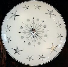 Vtg 1950s/70s MCM Retro Star Starburst Atomic Snowflake Ceiling Light Fixture  picture