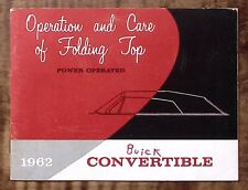 1962 GENERAL MOTORS CONVERTIBLE AUTOS OPERATION OF FOLDING TOP BOOKLET  Z4995 picture