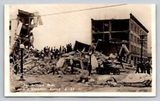 RPPC San Marcos Boulevard Ruins People Earthquake 6/29/25 Real Photo CA P675 picture