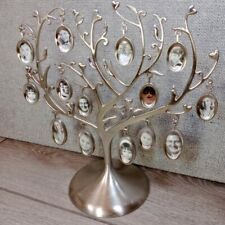 Family Tree of Life Picture Frame Holder Pewter Silver tone Chrome  -  14 Frames picture