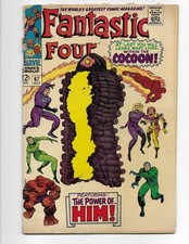 Fantastic Four 67 1967 Marvel Comics G+ 2.5 Crystal Alicia Masters 1st Warlock picture