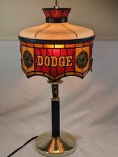 1970s Dodge Brothers Car Dealership Showroom Tiffany Style Desk Lamp Plastic picture