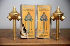 Vintage Benjamin 2 Socket Cluster Light Fixture Lamp Arm pull chain NOS w/ Box picture
