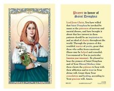 Laminated St. Dymphna Prayer Holy Card - Patron Saint of Mental Illness Catholic picture