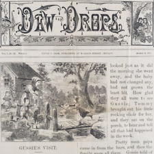 Dew Drops Bible Study Magazine 1880 Children's Church Sunday School Antique A161 picture