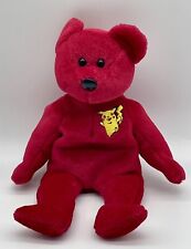 Pokemon Picabear Red With Pikachu Logo Beanie Baby 1999 Vintage 8.5” Retired picture
