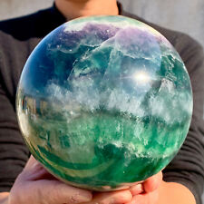 7.51LB Natural beautiful colorful fluorite quartz crystal ballsphere healing 56 picture