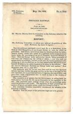 1842 Cmte. Judiciary: Ebenezer Eastman Petition Financial Relief Loss of Land picture