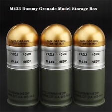 M433 Dummy Grenade Model ABS Storage Case Military Fan Collection Props 3Pcs picture