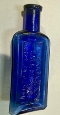 Ackers English Remedy For Throat And Lungs.  Colbolt Med Bottle.  WH Hooker 1900 picture