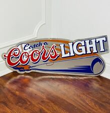 Vintage 1994 Catch A Coors Light Metal Tin Beer Sign Rare picture