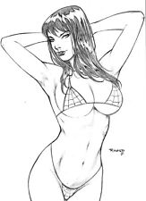 MARY JANE 8X12 ORIGINAL ART DRAWING PINUP PAGE SKETCH MARVEL COMICS SPIDERMAN picture