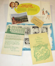 VINTAGE 1950s HAPPY ACRES VACATION RESORT BROCHURE MIDDLEFIELD, CT/LAKE BESECK  picture