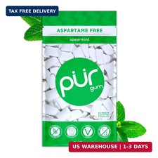 PUR Gum Aspartame Free Chewing Gum 100% Xylitol Natural Spearmint Flavored Gum picture