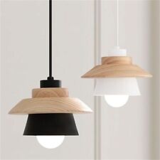 Nordic style wooden Small Pendant light Ceiling lamp LED Hanging Chandelier picture