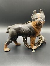 Antique 1920s CAST IRON BOSTON TERRIER DOG Electric Plug In Cigar LIGHTER picture
