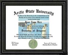 Penguin Lover's Doctorate Degree / Diploma Custom Made & Designed for You UNIQUE picture
