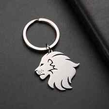 Hollow Lion Head Keychain New Stainless Steel Animal Pendant Key Chain Jewelry picture