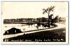 c1940's Beautiful Scene China Lake China Maine ME RPPC Photo Vintage Postcard picture
