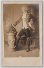 RPPC Theatre Handsome Gentleman Actor Aristocrat in Costume c1905 Postcard F24 picture