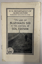 U.S. Dept Of Agriculture-FARMERS' BULLETIN-No. 1760-Bluegrass Sod/Soil Erosion picture