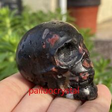 1pc Natural Plum Blossom Stone Skull Quartz Crystal Skull Carved Skull Reiki 2
