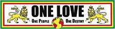 One Love Rasta Reggae Sticker Reggae Bumper Sticker (11