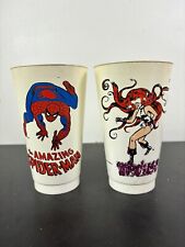 Vintage The Amazing Spiderman & Medusa Marvel Comics 7-11 Slurpee Cup Lot picture