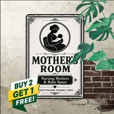 Mothers Nursing Room Breastfeeding Welcome Safety Sign Metal Tin Sign 8x12 In picture