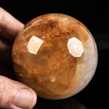 2.4" 11.57oz Fire Quartz Sphere Natural Hematoid Quartz Crystal Ball Specimen picture