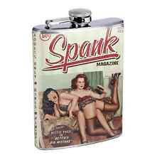 Spank Magazine Sexy Vintage 8oz Stainless Steel Flask Drinking Whiskey  picture