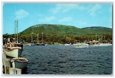 Rising Almost From The Sea Mt. Battie Mt. Megunticook Shelter Camden ME Postcard picture