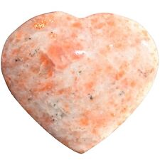 [1] MD Sunstone Crystal Puffy Heart / Palm Stone Reiki ZENERGY GEMS™ picture