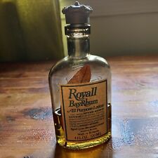 Vintage Royall BayRhum All purpose Lotion Bottle 4 oz. Paper Label Bottle Bermud picture