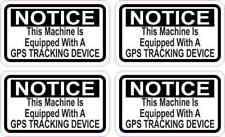 2.5x1.5 Machine Equipped with GPS Tracking Stickers Truck Vehicle Bumper Decal picture