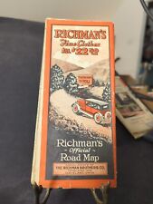 1920s Richman's Fine Clothes Road Map Advertising picture