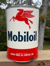 Mobil Arctic 5 Five Quart Metal Motor Oil Can  picture