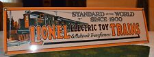 Vintage Lionel Electric Trains Porcelain Metal Sign picture