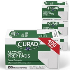 CURAD Alcohol Prep Pads, 400 Count, Medium 70% Isopropyl Alc picture