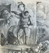 1874 French Poet Pierre-Jean de Béranger illustrated picture