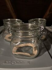 4 HERMETIC Glass Storage Canning Jar 16.9oz 500ml Made in England. 40+ Years Old picture