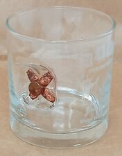 Bullet Embedded Clear Drinking Glass rocks whiskey etched WAHI forensics theme picture