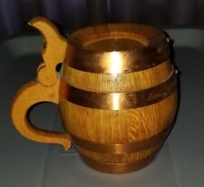 Vintage Wooden Beer Mug German Dated 1955 zum gebrutstag. F8 picture