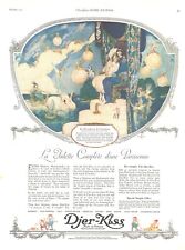 1921 Djer Kiss Perfume Antique Print Ad France Fairy Tale Swans Art Nouveau picture
