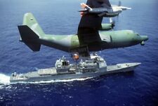 DC-130H Hercules drone control aircraft guided missile cruiser USS CHOSIN CG-65 picture