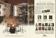 1999 2pg Print Ad of Pearl Masters Custom BRX Series Drum Kit picture