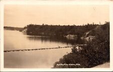Real Photo Postcard Manistee River in Wellston, Michigan~606 picture